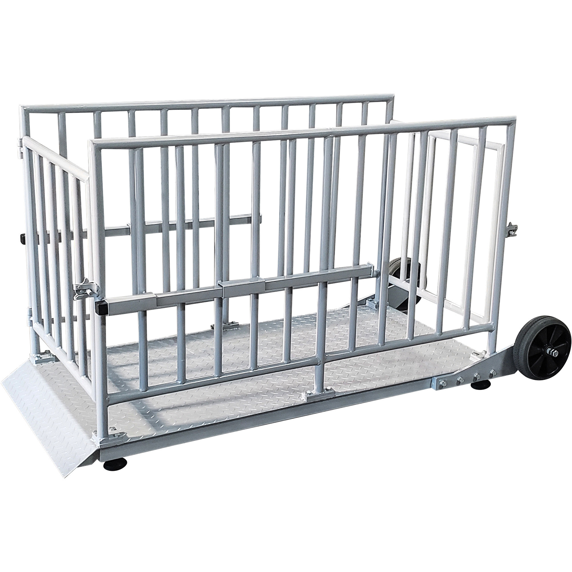 Optima Scale Livestock Scale with Side Rails, 2000-Lb. Capacity, 0.5-lb. Increment Display, Model# OP-930
